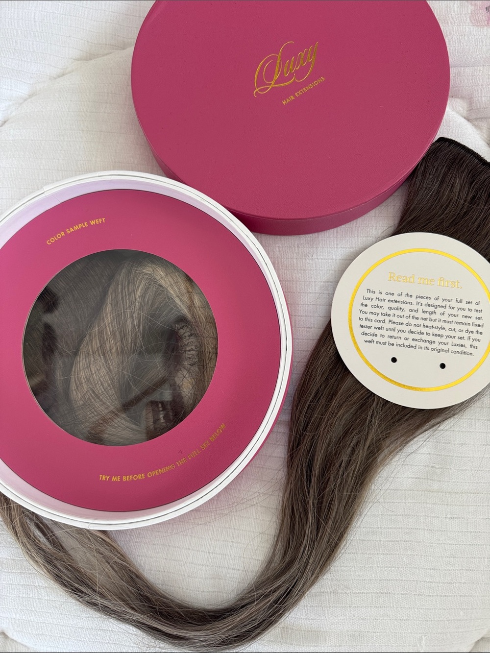 Luxy Clip-In Extensions Color 5AT19 - Ash Brown highlights 20” 160g